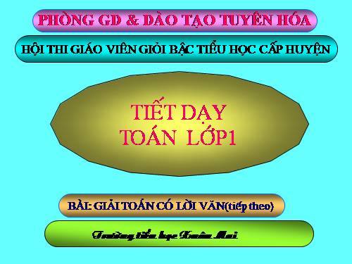 Giải toán có lời văn (tiếp theo)