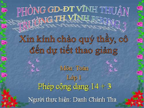 Phép cộng dạng 14+3