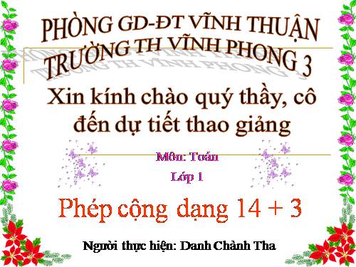 Phép cộng dạng 14+3