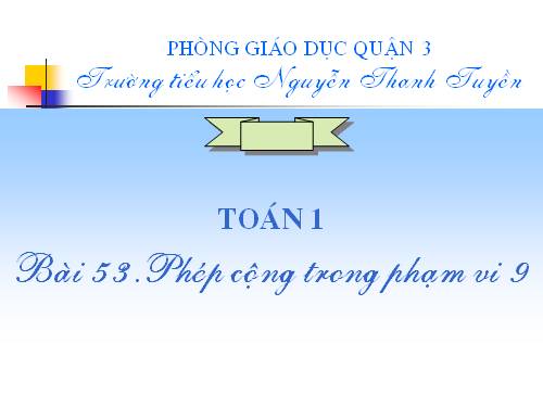 Phép cộng trong phạm vi 9