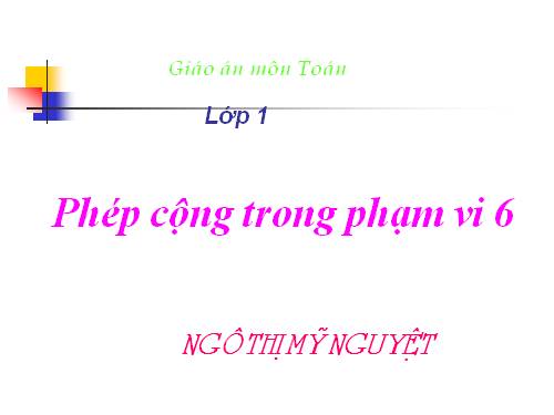 Phép cộng trong phạm vi 6