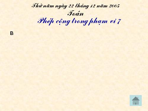 Phép cộng trong phạm vi 7