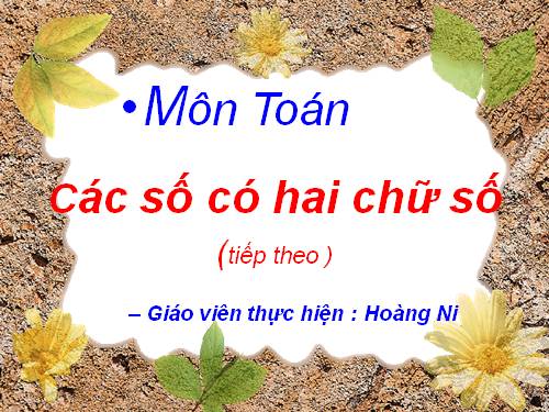 Các số có hai chữ số