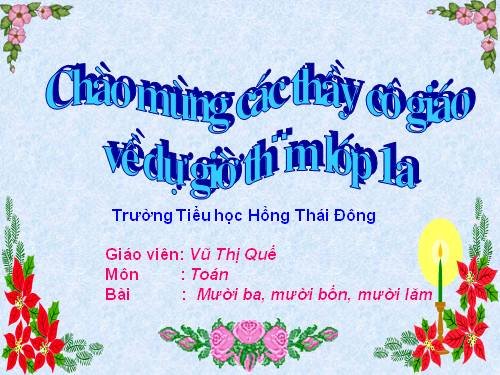 Mười ba, mười bốn, mười lăm