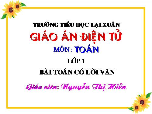 Bài toán có lời văn