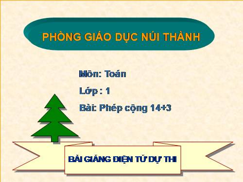 Phép cộng dạng 14+3