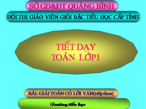 Giải toán có lời văn (tiếp theo)