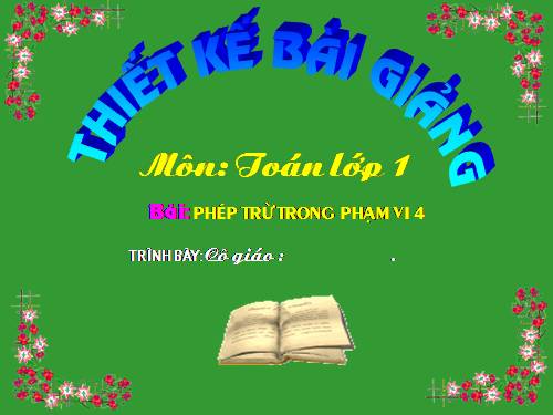 Phép trừ trong phạm vi 4