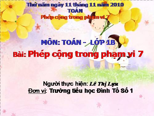 Phép cộng trong phạm vi 7