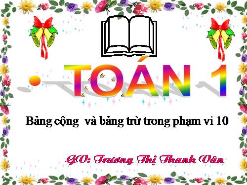 Bảng cộng và bảng trừ trong phạm vi 10