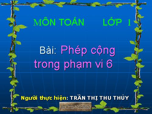 Phép cộng trong phạm vi 6