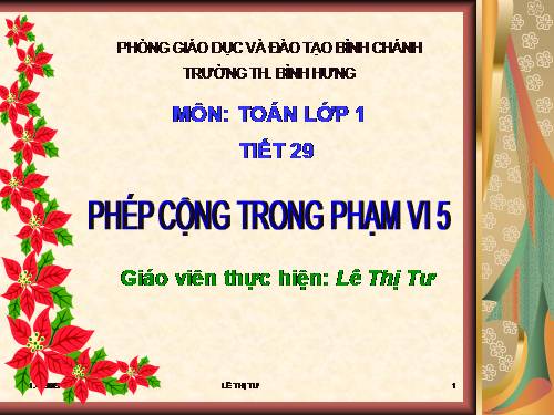 Phép cộng trong phạm vi 5