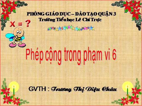 Phép cộng trong phạm vi 6