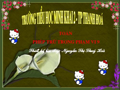 Phép trừ trong phạm vi 9