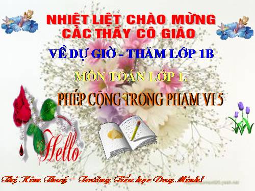 Phép cộng trong phạm vi 5