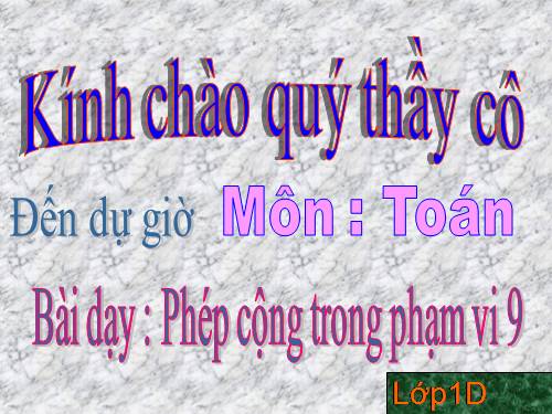 Phép cộng trong phạm vi 9