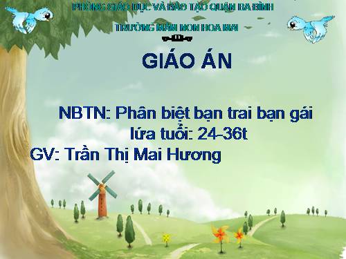 NBTN:phan biet ban tai ban gai