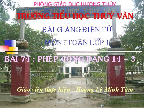 Phép cộng dạng 14+3