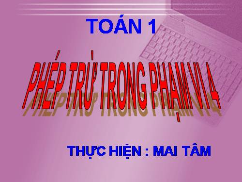 Phép trừ trong phạm vi 4