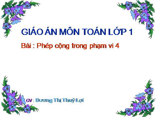 Phép cộng trong phạm vi 4