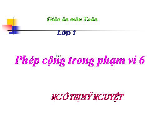 Phép cộng trong phạm vi 6