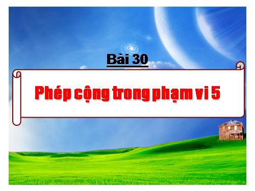 Phép cộng trong phạm vi 5