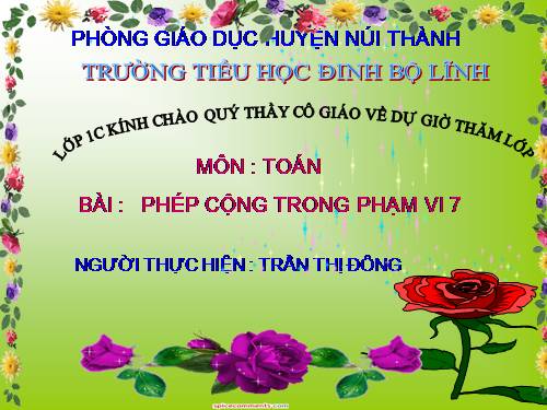 Phép cộng trong phạm vi 7