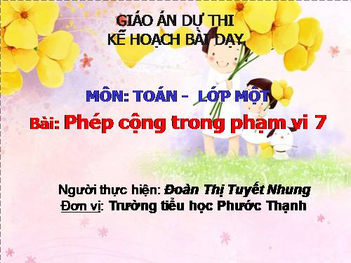 Phép cộng trong phạm vi 7