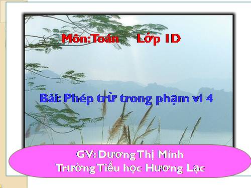 Phép trừ trong phạm vi 4