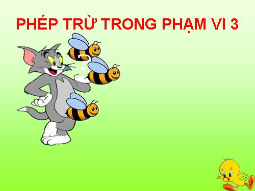 Phép trừ trong phạm vi 3