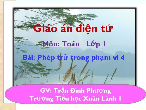 Phép trừ trong phạm vi 4