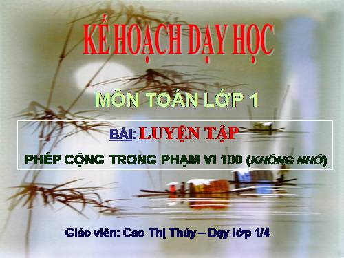 Phép cộng trong phạm vi 100 (cộng không nhớ)