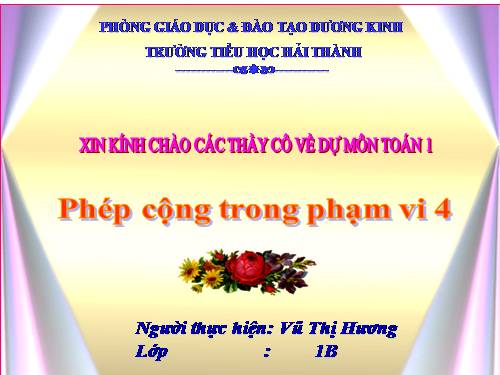 Phép cộng trong phạm vi 4