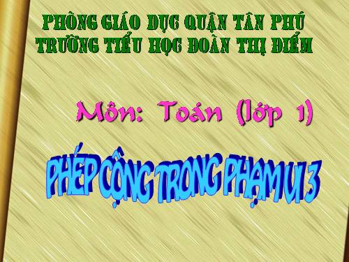 Phép cộng trong phạm vi 3