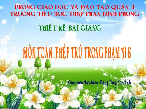 Phép trừ trong phạm vi 6