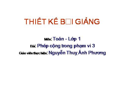 Phép cộng trong phạm vi 3