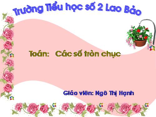 Các số tròn chục