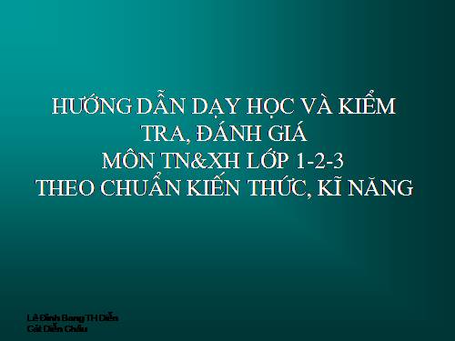 chuẩn KTKN mon TNXH