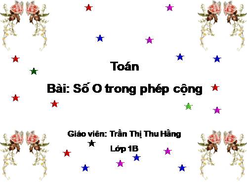 Số 0 trong phép cộng