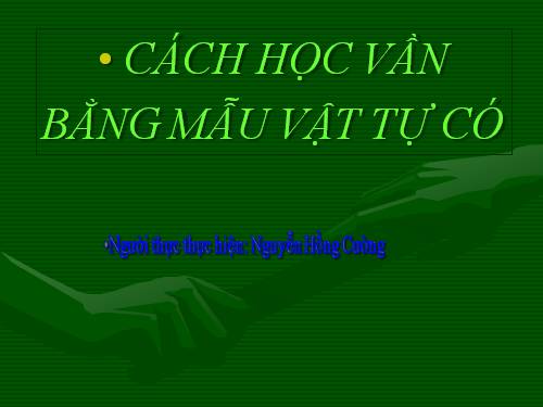 HỌC VẦN MẪU GIÁO