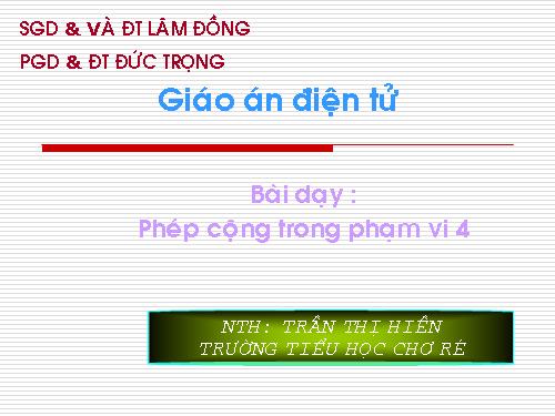 Phép cộng trong phạm vi 4