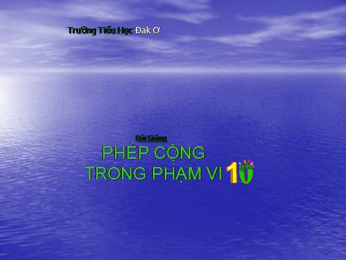 Phép cộng trong phạm vi 10