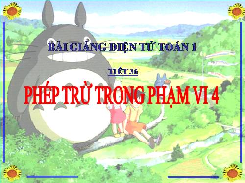 Phép trừ trong phạm vi 4