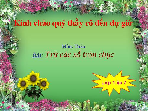 Trừ các số tròn chục