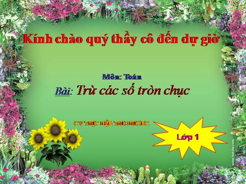 Trừ các số tròn chục