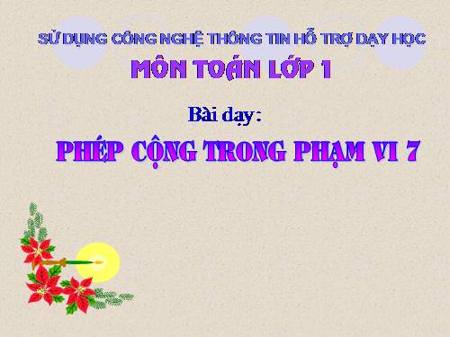 Phép cộng trong phạm vi 7