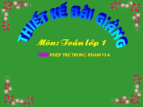 Phép trừ trong phạm vi 4