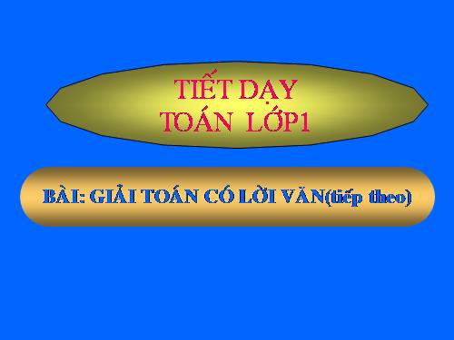 Giải toán có lời văn (tiếp theo)