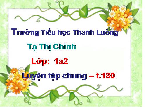 Luyện tập chung Trang 180