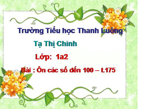 Ôn tập: Các số đến 100